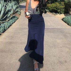 Navy blue prom dress